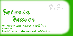 valeria hauser business card